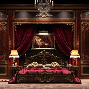 Royalzig Exclusive  Designer Queen Bed Made of Teak wood/Rosewood